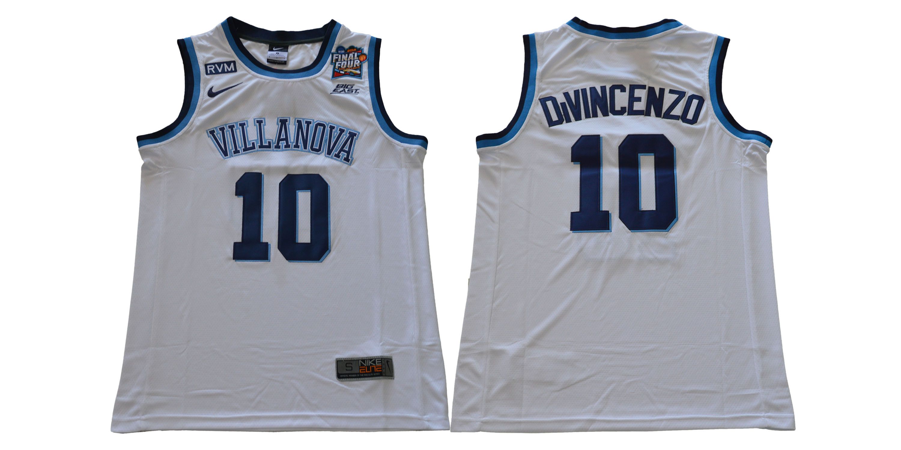 Men Villanova #10 Divincenzo White Nike NCAA Jerseys